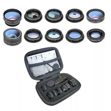 Cargar imagen en el visor de la galería, Kit de Lentes 10 en 1 Para Celular y Tab