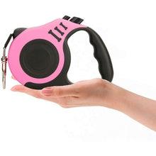 Cargar imagen en el visor de la galería, Correa Retráctil Mascotas Rosa 5M Con Botón de Freno y Bloqueo SJ-188
