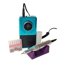 Cargar imagen en el visor de la galería, Drill Pulidor Uñas SG711 45.000 RPM Inalambrico Celeste