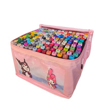 Cargar imagen en el visor de la galería, Marcadores 168 Unidades Doble Punta Estuche Rosado