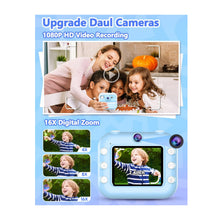 Cargar imagen en el visor de la galería, Camara De Impresión M8 Instantanea Niños Doble Azul