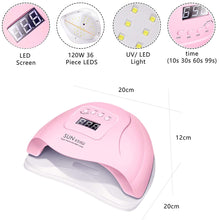 Cargar imagen en el visor de la galería, Lampara De Secado Uñas Uv LED Sun X5max 120w Rosado