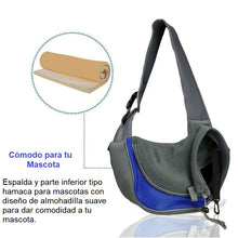 Cargar imagen en el visor de la galería, Bolso Transportador Portátil Mascotas Perro Gato Ajustable Azul
