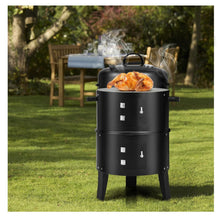 Cargar imagen en el visor de la galería, Barril Ahumador Asador 3 en 1 Medidor Temperatura, Altura 83 cm