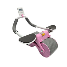 Cargar imagen en el visor de la galería, Rodillo Entrenamiento Muscular Timer Digital Apoyo Codos ZR818 Rosa