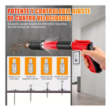 Cargar imagen en el visor de la galería, Remachadora Neumatica Clavos Acero Multifuncional Roja