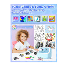 Cargar imagen en el visor de la galería, Camara De Impresión M8 Instantanea Niños Doble Azul