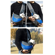 Cargar imagen en el visor de la galería, Bolso Transportador Portátil Mascotas Perro Gato Ajustable Azul