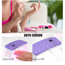 Cargar imagen en el visor de la galería, Lampara De Secado Uñas Uv LED Diamond Mini2 54W Plegable Luz Morado