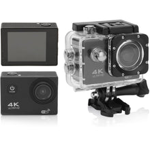 Cargar imagen en el visor de la galería, Camara Deportiva 4K Ultra HD Wifi Resistente Al Agua Negro