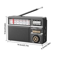 Cargar imagen en el visor de la galería, Radio Inalámbrico Meier AMFM Bluetooth USB Micro SD Solar MD-979S