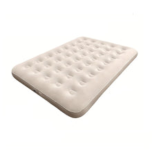 Cargar imagen en el visor de la galería, Colchón Inflable Doble Camping + Inflador Manual 190 x 150 x20cm 300 Kg Beige