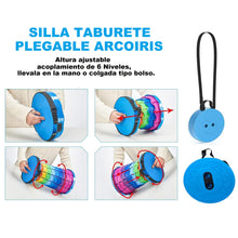 Cargar imagen en el visor de la galería, Silla Taburete Tipo Telescopio Retráctil Portátil DZ-7 Azul