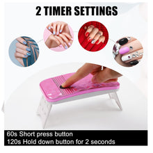 Cargar imagen en el visor de la galería, Lampara De Secado Uñas Uv LED Diamond Mini2 54W Plegable Luz Rosa
