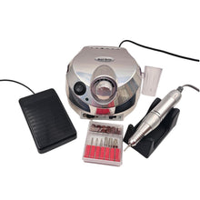 Cargar imagen en el visor de la galería, Drill Pulidor Uñas Tornasol DM-202 45.000 RPM Pedal Plateado