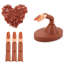 Cargar imagen en el visor de la galería, Dedos De Practica Manicure + 100 Uñas Repuesto Marron