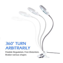 Cargar imagen en el visor de la galería, Lampara De Lupa Led Metalica Con Prensa USB