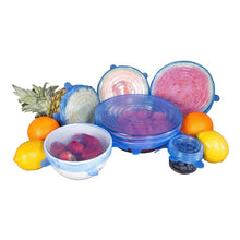 Cargar imagen en el visor de la galería, Tapas Elásticas De Silicona Para Recipientes Multiusos X6