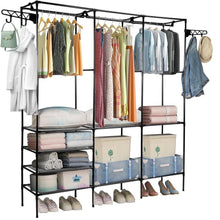 Cargar imagen en el visor de la galería, Closet Organizador Blanco 3 Espacios Perchero Multifuncion
