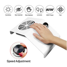Cargar imagen en el visor de la galería, Extractor De Polvo Para Uñas 80W Con Filtro 858-2 Blanco