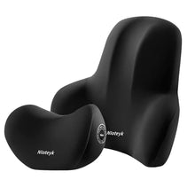 Cargar imagen en el visor de la galería, Set Cojín Soporte Lumbar Y Cuello Silla Automóvil Oficina