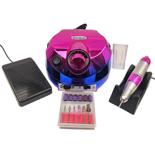Cargar imagen en el visor de la galería, Drill Pulidor Uñas Tornasol DM-202 45.000 RPM Pedal Fucsia