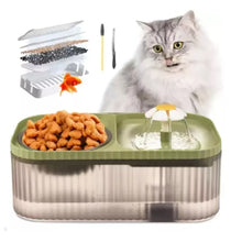 Cargar imagen en el visor de la galería, Fuente De Agua Comedero 2 en 1 Automatico Mascotas Verde