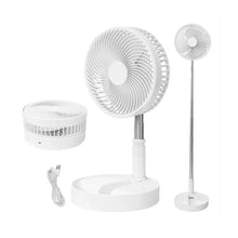 Cargar imagen en el visor de la galería, entilador Retráctil 180° Recargable 4 Velocidades PX-20321 Blanco