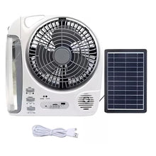 Cargar imagen en el visor de la galería, Ventilador Portatil 6 En 1 GD - 8028 Luz LED Panel Solar
