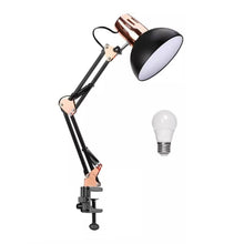 Cargar imagen en el visor de la galería, Lampara Escritorio Negra Con Prensa