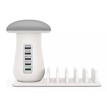 Cargar imagen en el visor de la galería, Cargador Rapido De Pared De USB 5 Puertos Lámpara De Mesa