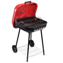Cargar imagen en el visor de la galería, Asador Parrilla A Carbón Con Tapa Y Ruedas Portátil BBQ KL-041