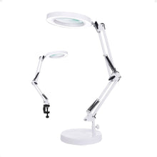 Cargar imagen en el visor de la galería, Lámpara De Lupa Led Con Base Y Prensa Ajustable Blanca