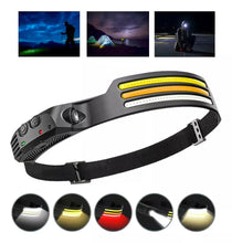 Cargar imagen en el visor de la galería, Linterna Frontal Led 3 Modos Luz Brillante Camping Recargable W689-3