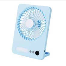Cargar imagen en el visor de la galería, Ventilador Lampara De Escritorio USB Plegable JK-F668 Azul