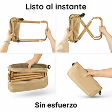 Cargar imagen en el visor de la galería, Silla Bolso Ultra Ligera Plegable Beige Resistente Camping SY-602