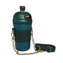 Cargar imagen en el visor de la galería, Termo Térmico Acero Inoxidable Correa 400ML Verde