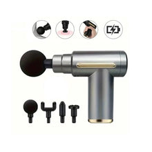 Cargar imagen en el visor de la galería, Masajeador Corporal Massage Gun BM1 4 Cabezales 6 Niv Gris