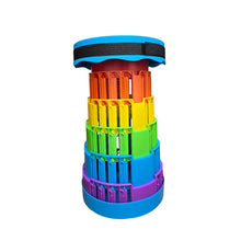 Cargar imagen en el visor de la galería, Silla Taburete Tipo Telescopio Retráctil Portátil DZ-7 Azul