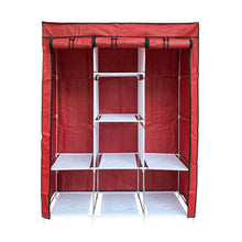 Cargar imagen en el visor de la galería, Closet Organizador Con Forro Zapatero Perchero Rojo 88130