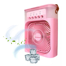 Cargar imagen en el visor de la galería, entilador Humificador CX-68 Multidireccional Luz LED Portátil Rosa