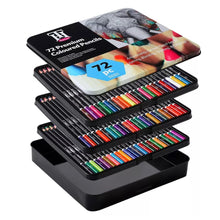 Cargar imagen en el visor de la galería, Set Colores Premium 72 Lapices Arte Profesional