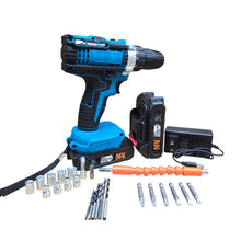 Cargar imagen en el visor de la galería, Taladro Eléctrico Kit Doble Batería 56V 29 Piezas 2581 Verde