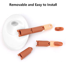 Cargar imagen en el visor de la galería, Dedos De Practica Manicure + 100 Uñas Repuesto Blanco