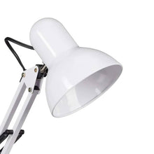 Cargar imagen en el visor de la galería, Lámpara Escritorio Con Brazo Oscilante Base y Prensa Blanca