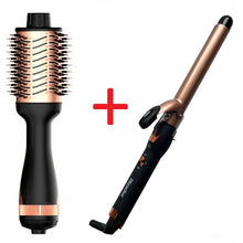 Cargar imagen en el visor de la galería, Combo Cepillo Secador + Rizador Keratina 210°C