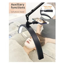 Cargar imagen en el visor de la galería, Lampara Media Luna Profesional 36w Ruedas Soporte Control Negro