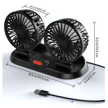 Cargar imagen en el visor de la galería, Ventilador Dual Portátil USB F410 Gira 360º