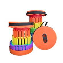 Cargar imagen en el visor de la galería, Silla Taburete Tipo Telescopio Retráctil Portátil DZ-7 Naranja