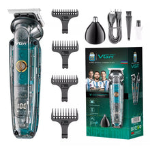 Cargar imagen en el visor de la galería, Maquina Patillera Y Nasal 2 En 1 VGR-949 inalambrica IPX6 Waterproof